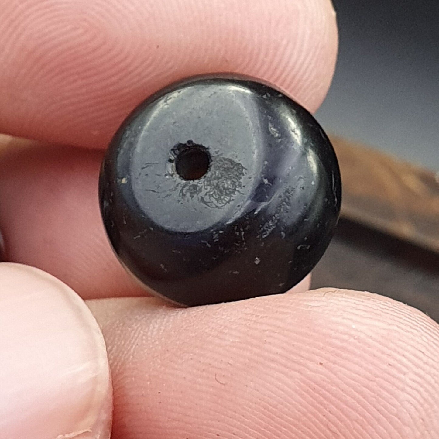 Lot 4 Suleimani alte Perle Achat-Amulett mit reinen Mustern, religiöse Antiquitäten