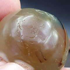 Antique Indo Tibetan Agate Beads, Soleimani Agate Bead Amulet 25mm