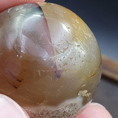 Antique Indo Tibetan Agate Beads, Soleimani Agate Bead Amulet 25mm