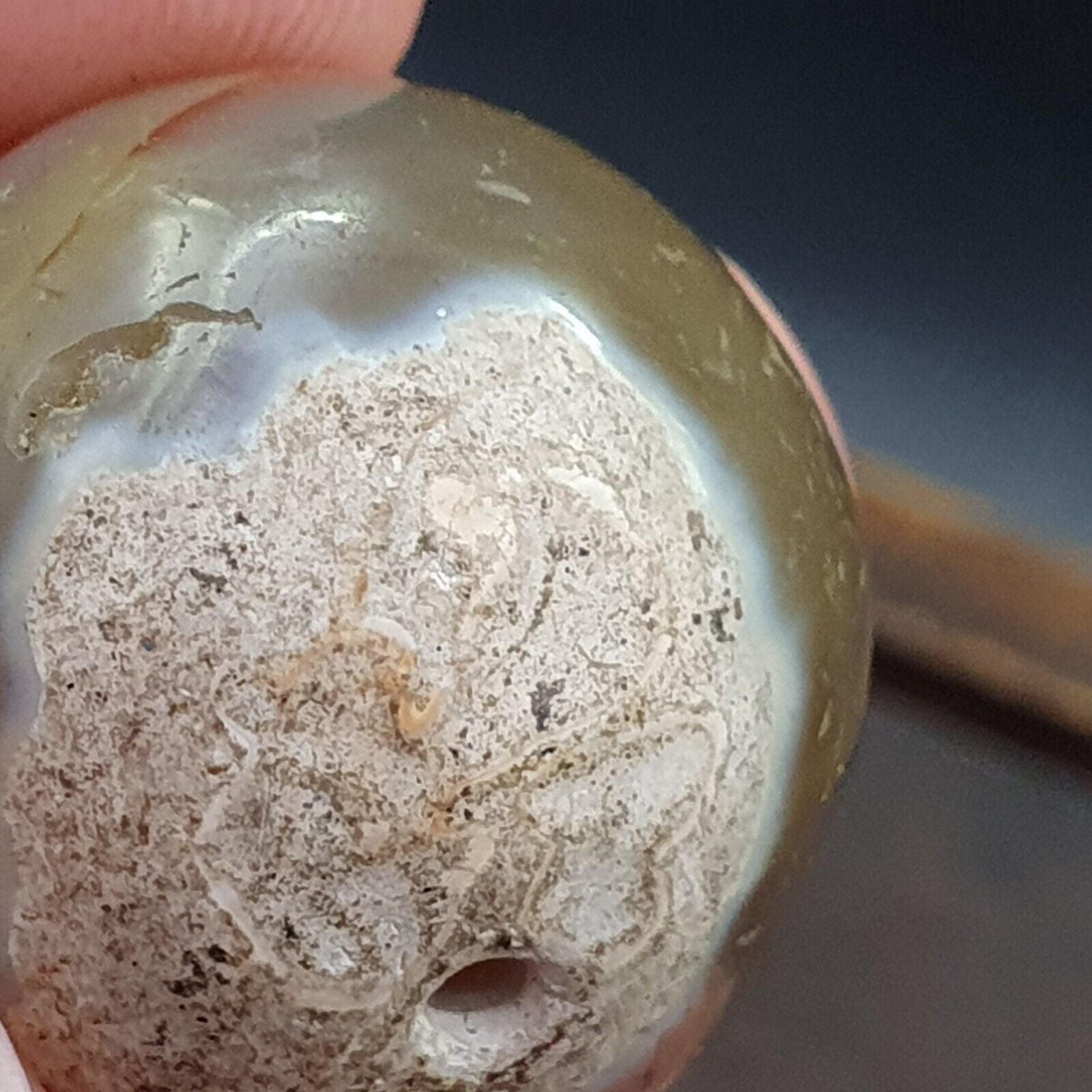 Antique Indo Tibetan Agate Beads, Soleimani Agate Bead Amulet 25mm