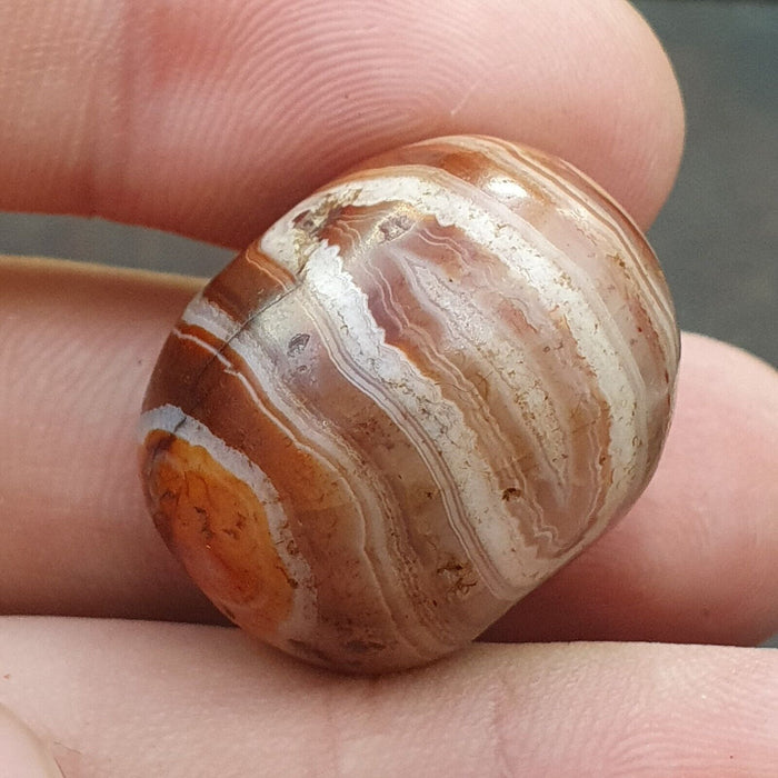 Antique Ancient Himalaya Tibetan Red Agate Stone Bead Amulet Mdi 1