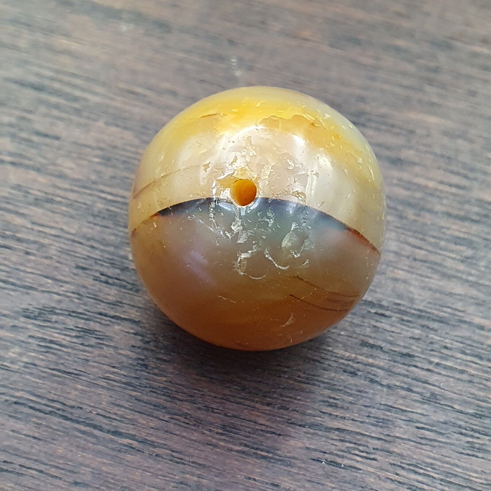 Antique Indo Tibetan Agate Beads, Soleimani Agate Bead Amulet 25mm