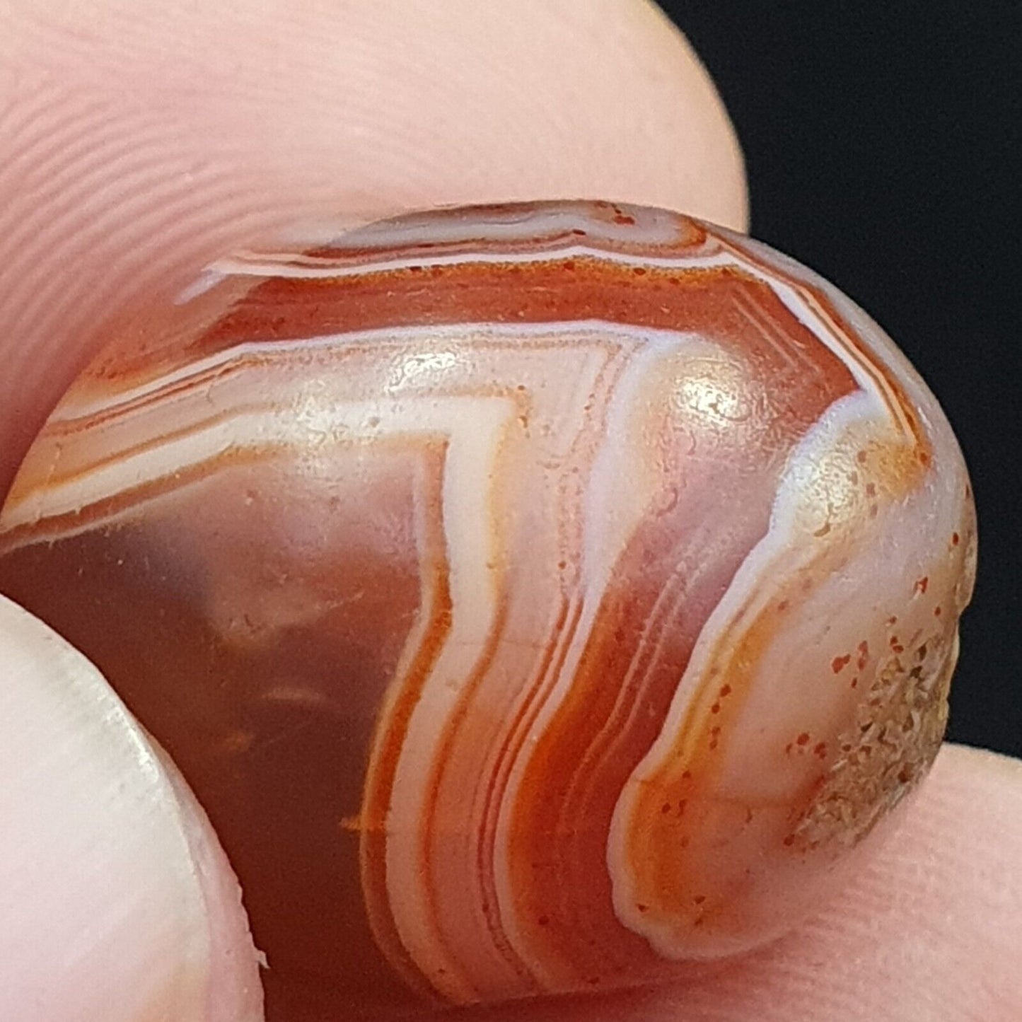 Seltenstes antikes Perlenamulett aus rotem Achat aus dem Himalaya