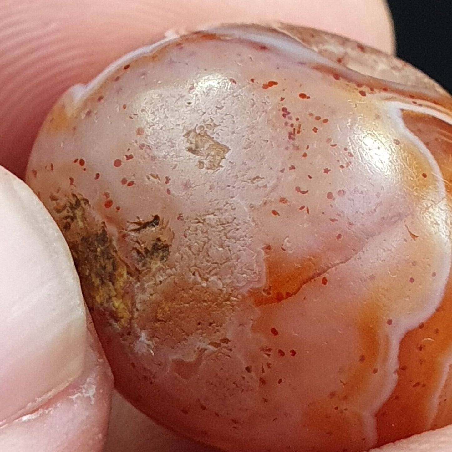 Seltenstes antikes Perlenamulett aus rotem Achat aus dem Himalaya