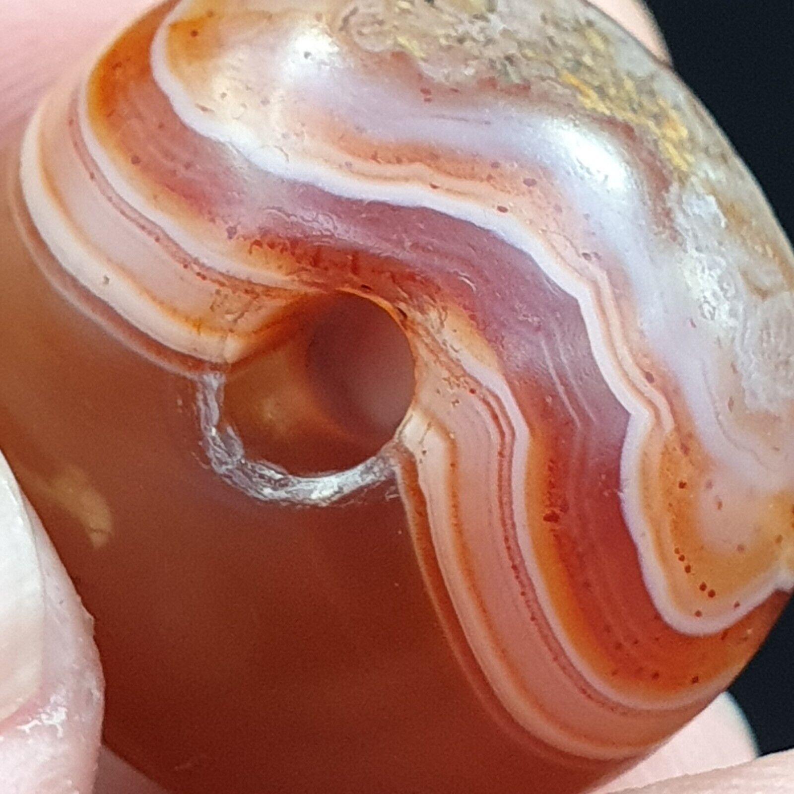 Rarest Ancient Himalaya Red Agate stone Bead Amulet