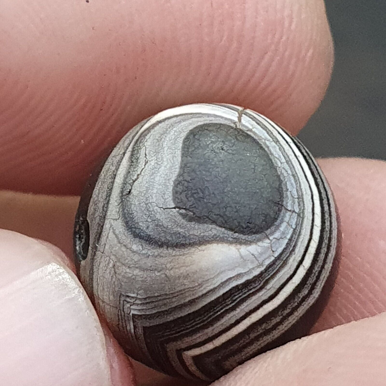 Lot 4Ancient Antique INDO Himalayan Eye Beads Soleimani Banded Agate Beads