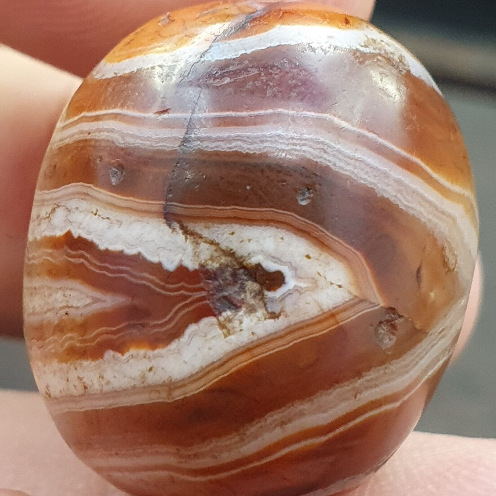 Antique Ancient Himalaya Tibetan Red Agate stone Bead Amulet  MDi 1
