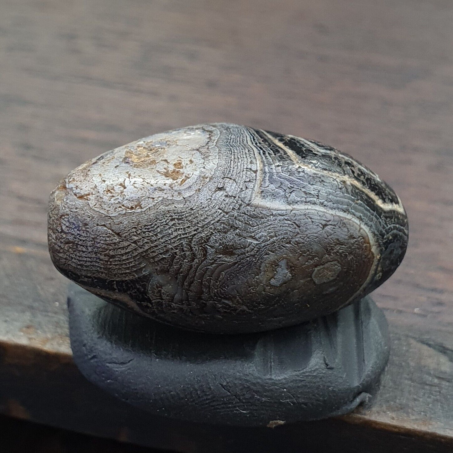 Suleimani Alte Perle Reine Augen Achat-Amulett aus dem Nahen Osten Religiöse Antiquitäten