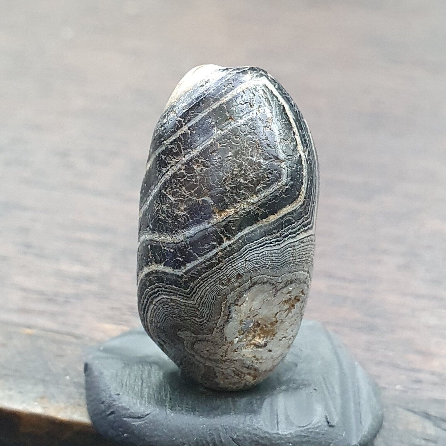 Suleimani Alte Perle Reine Augen Achat-Amulett aus dem Nahen Osten Religiöse Antiquitäten