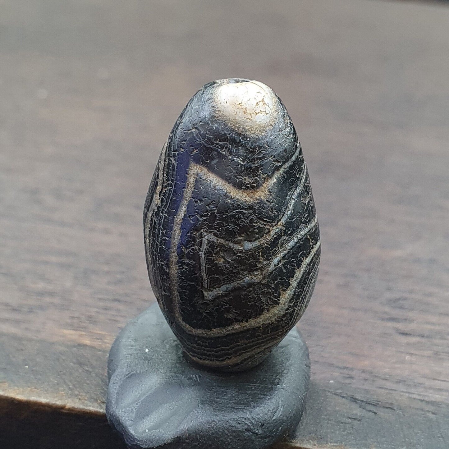 Suleimani Alte Perle Reine Augen Achat-Amulett aus dem Nahen Osten Religiöse Antiquitäten