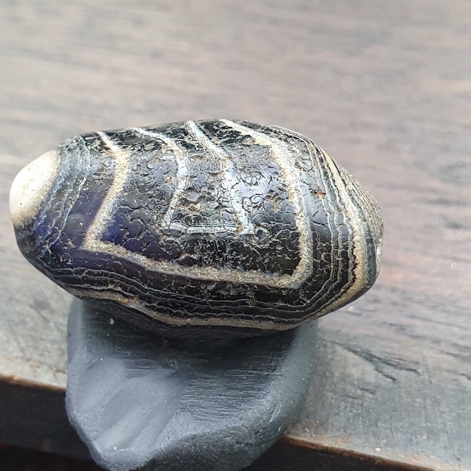 Suleimani Old Bead Pure Eyes Middle Eastern Agate Amulet Religious Antiquities