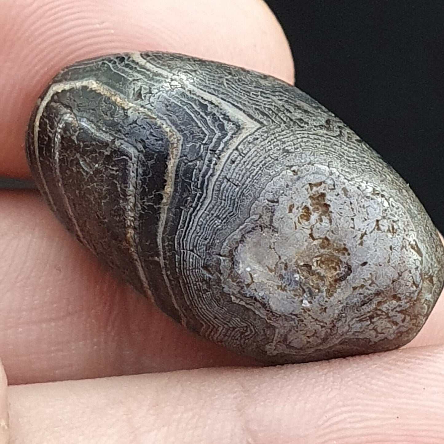 Suleimani Alte Perle Reine Augen Achat-Amulett aus dem Nahen Osten Religiöse Antiquitäten