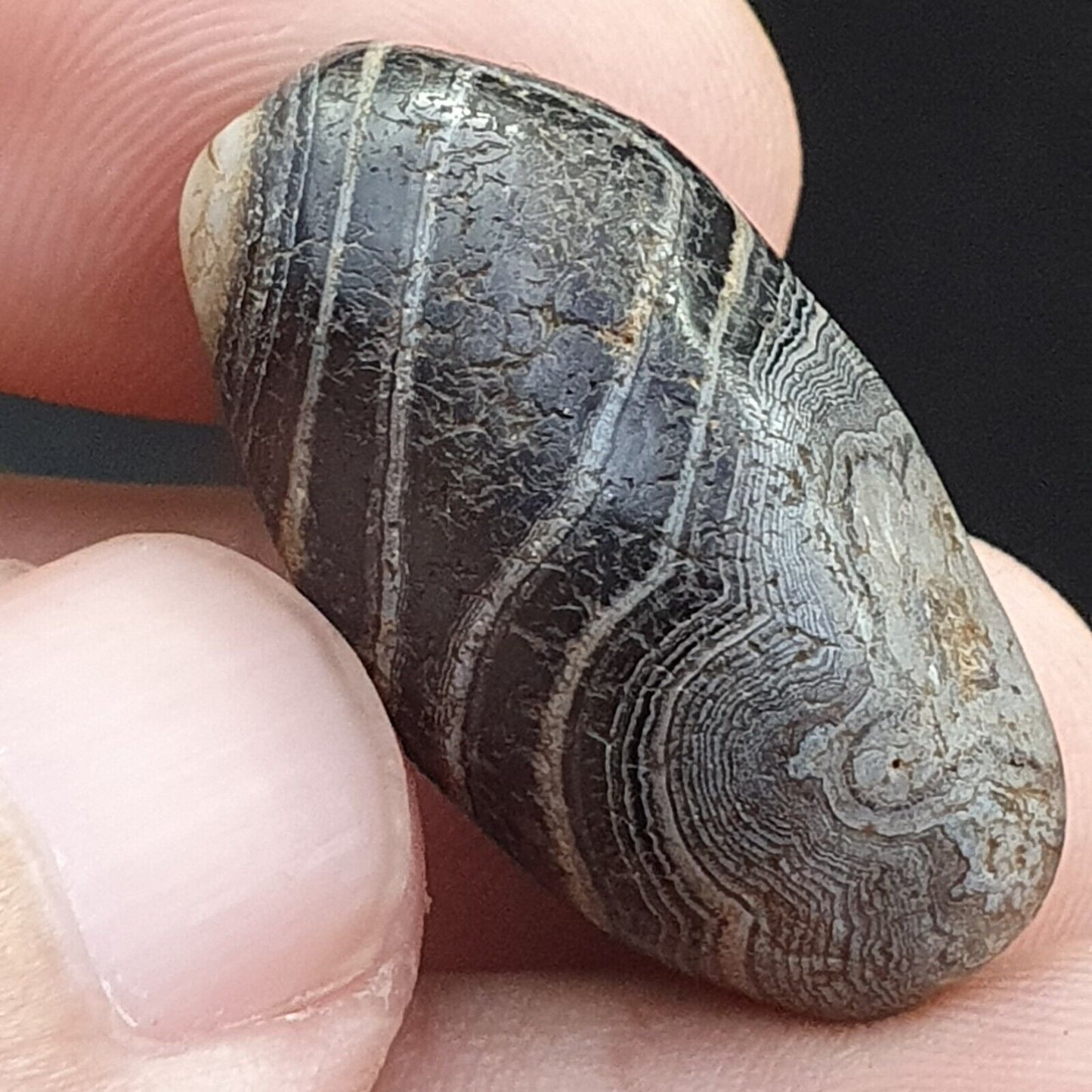 Suleimani Alte Perle Reine Augen Achat-Amulett aus dem Nahen Osten Religiöse Antiquitäten