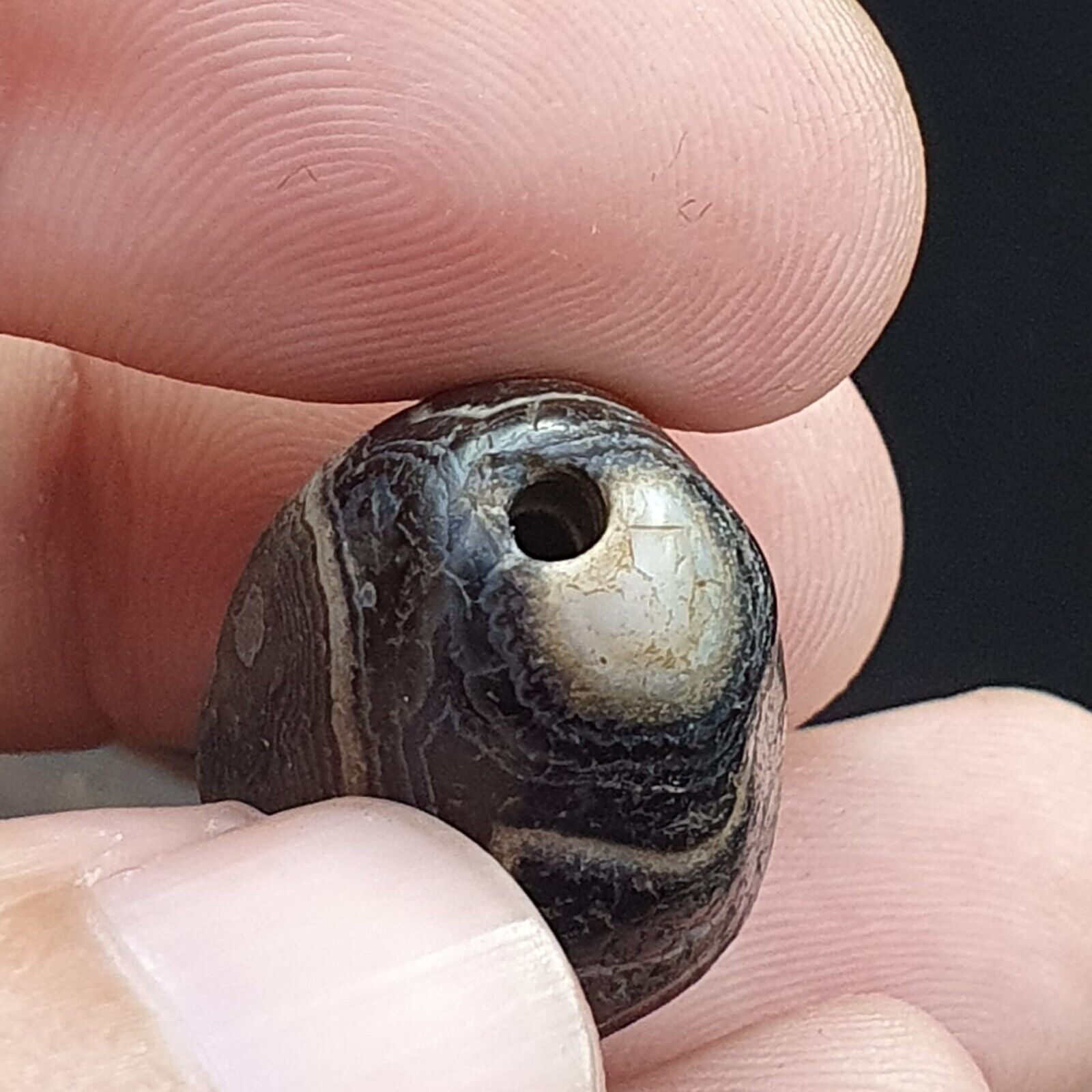 Suleimani Old Bead Pure Eyes Middle Eastern Agate Amulet Religious Antiquities