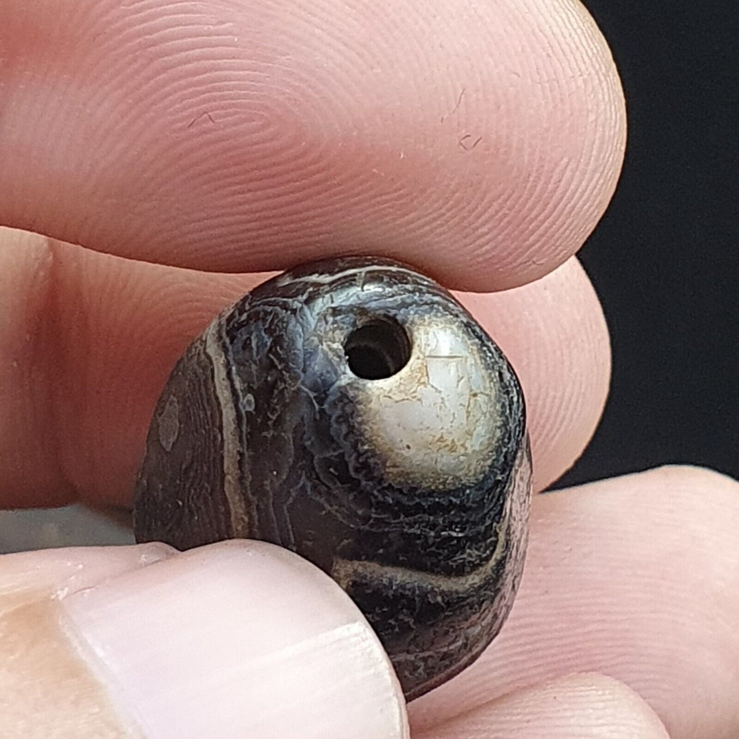 Suleimani Alte Perle Reine Augen Achat-Amulett aus dem Nahen Osten Religiöse Antiquitäten