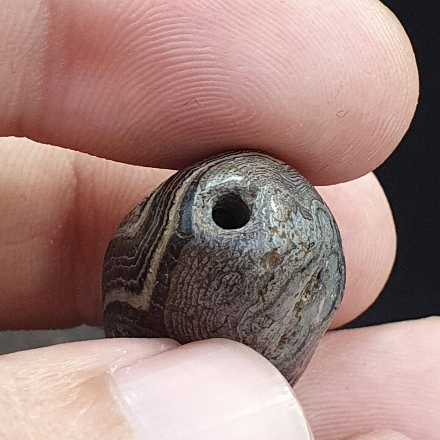Suleimani Alte Perle Reine Augen Achat-Amulett aus dem Nahen Osten Religiöse Antiquitäten