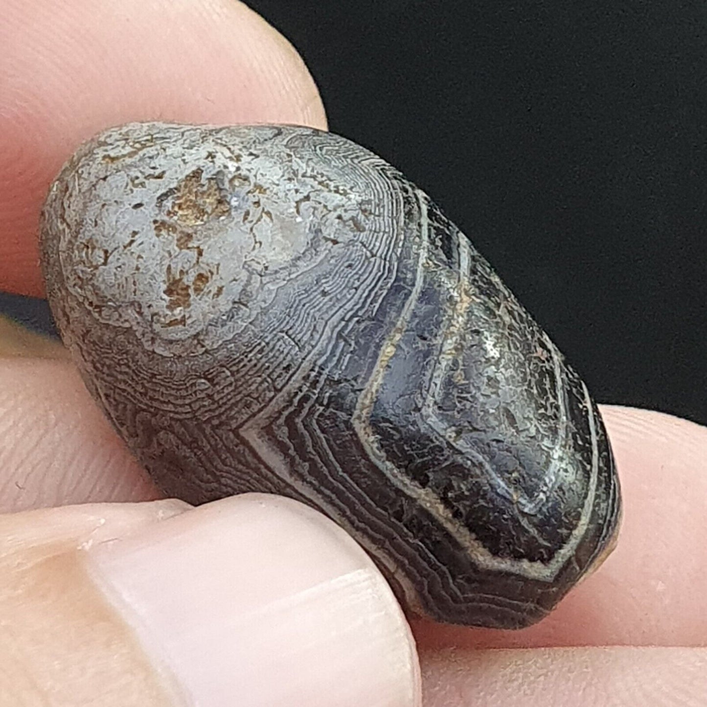 Suleimani Alte Perle Reine Augen Achat-Amulett aus dem Nahen Osten Religiöse Antiquitäten