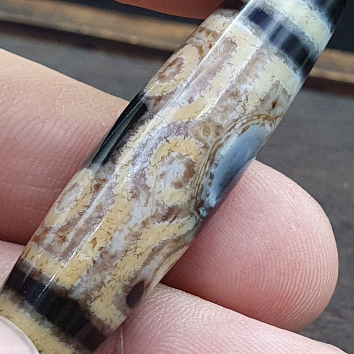西藏瑪瑙眼石天珠護身符