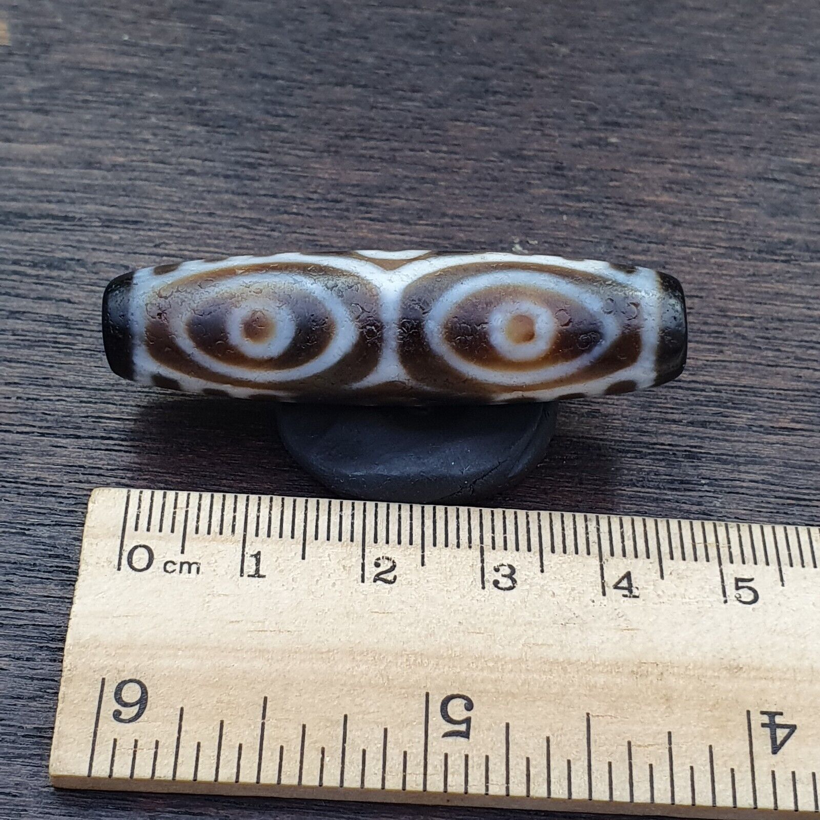 Old Indo Tibetan Agate 6 Eyes in eyes & lines Agate stone Dzi Bead Amulet