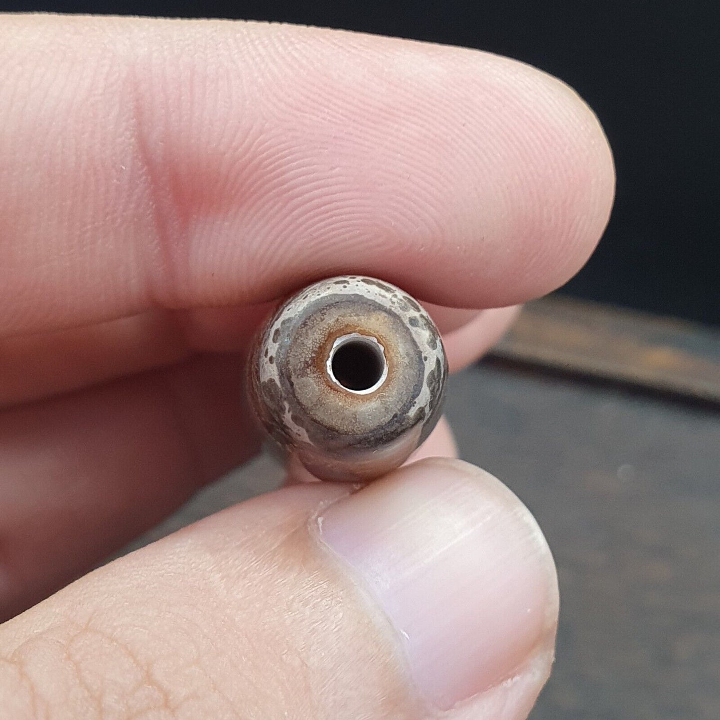 復古老西藏 2 圓眼瑪瑙石天珠護身符 S-1 