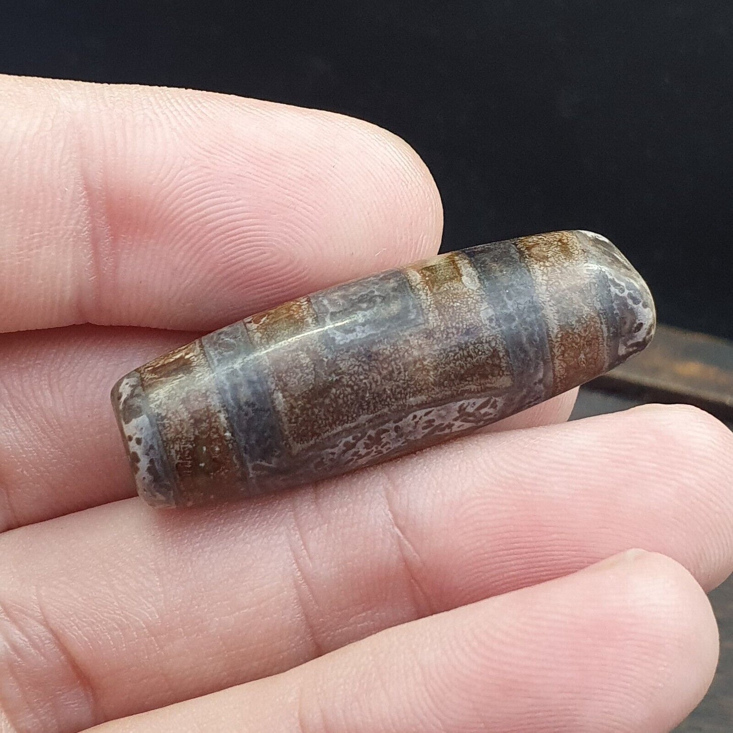 復古老西藏 2 圓眼瑪瑙石天珠護身符 S-1 
