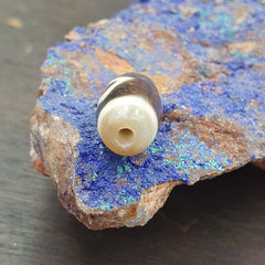 Antique Old Tibetan 2 Diamond Eyes Agate stone Dzi Bead Amulet HQ-1