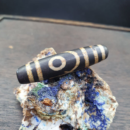 Old Indo Tibetan Agate 2 Eyes Agate stone Dzi Bead Amulet