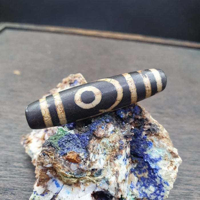 Old Indo Tibetan Agate 2 Eyes Agate Stone Dzi Bead Amulet