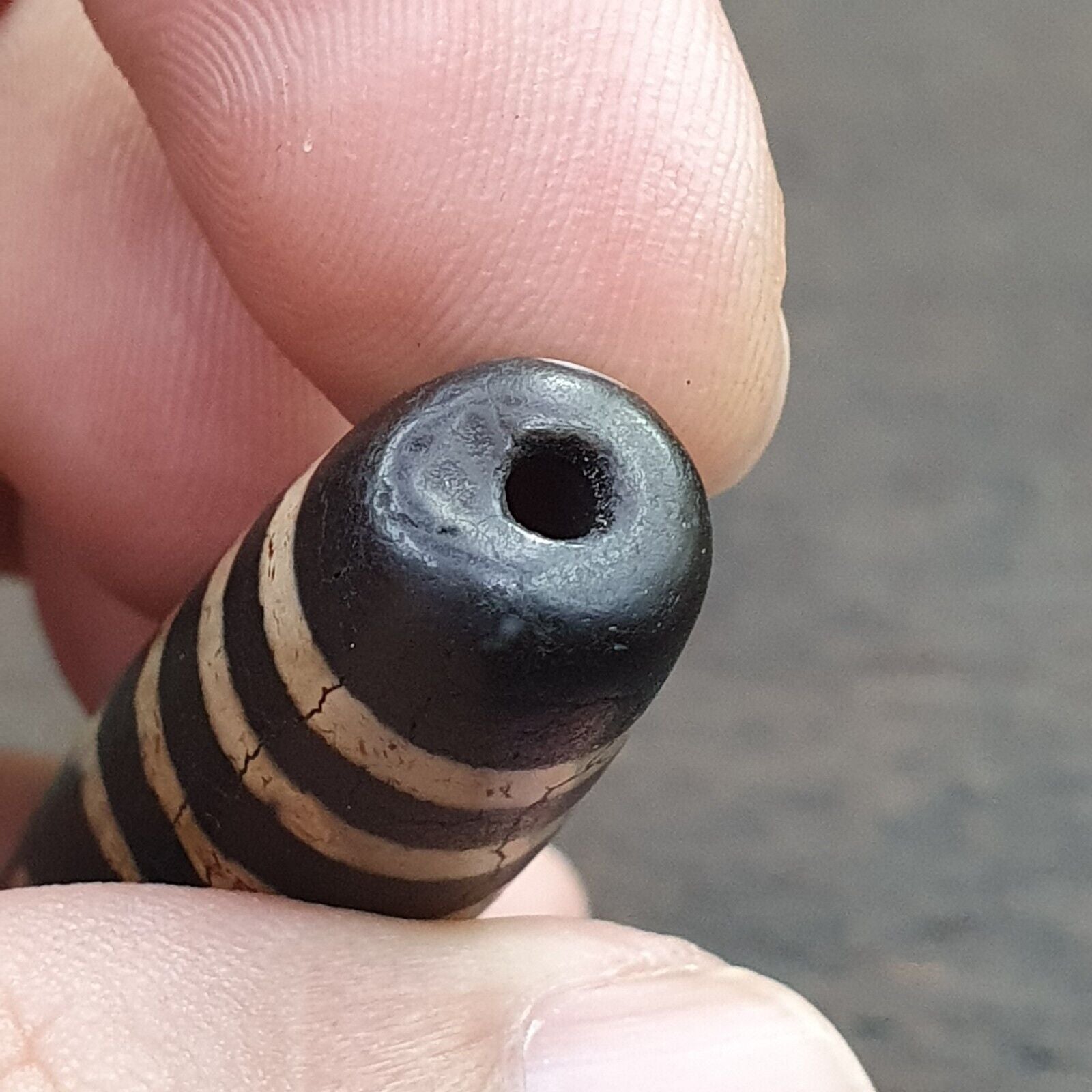 Old Indo Tibetan Agate 2 Eyes Agate stone Dzi Bead Amulet