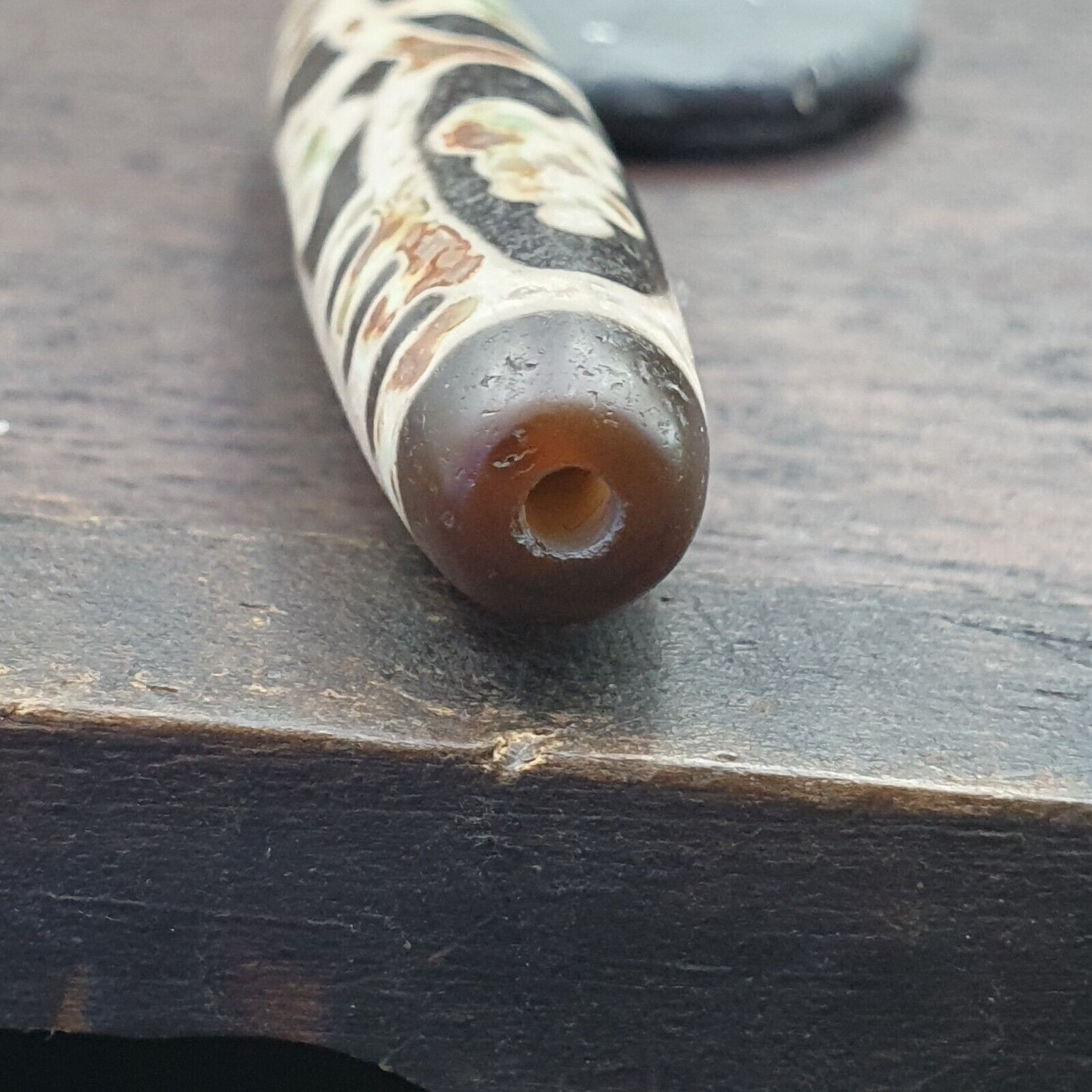 Very Unique Vintage Old Tibetan Agate Eyes Agate stone Dzi Bead Amulet