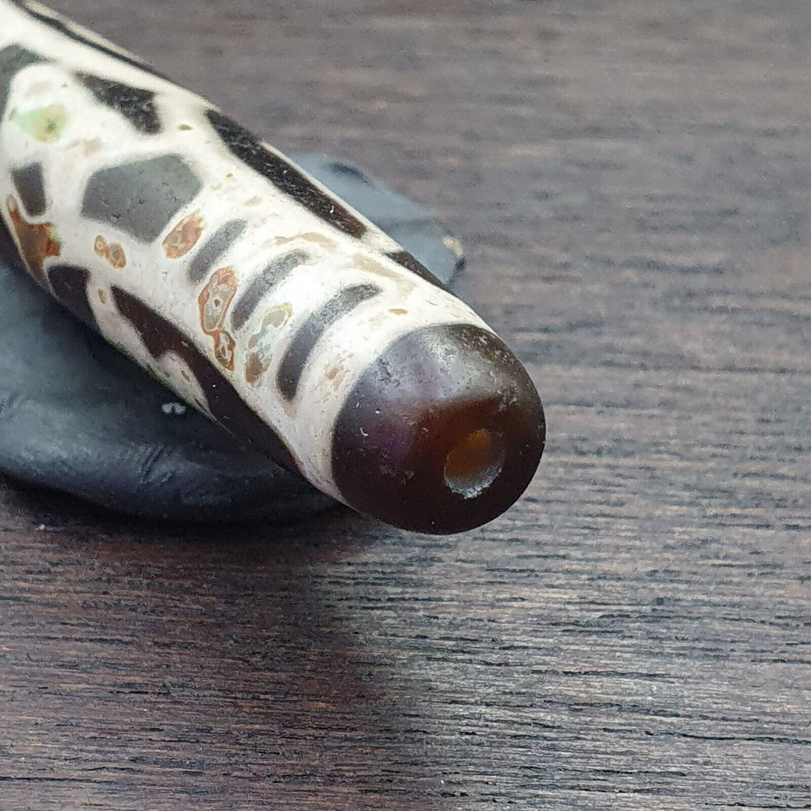 Very Unique Vintage Old Tibetan Agate Eyes Agate stone Dzi Bead Amulet