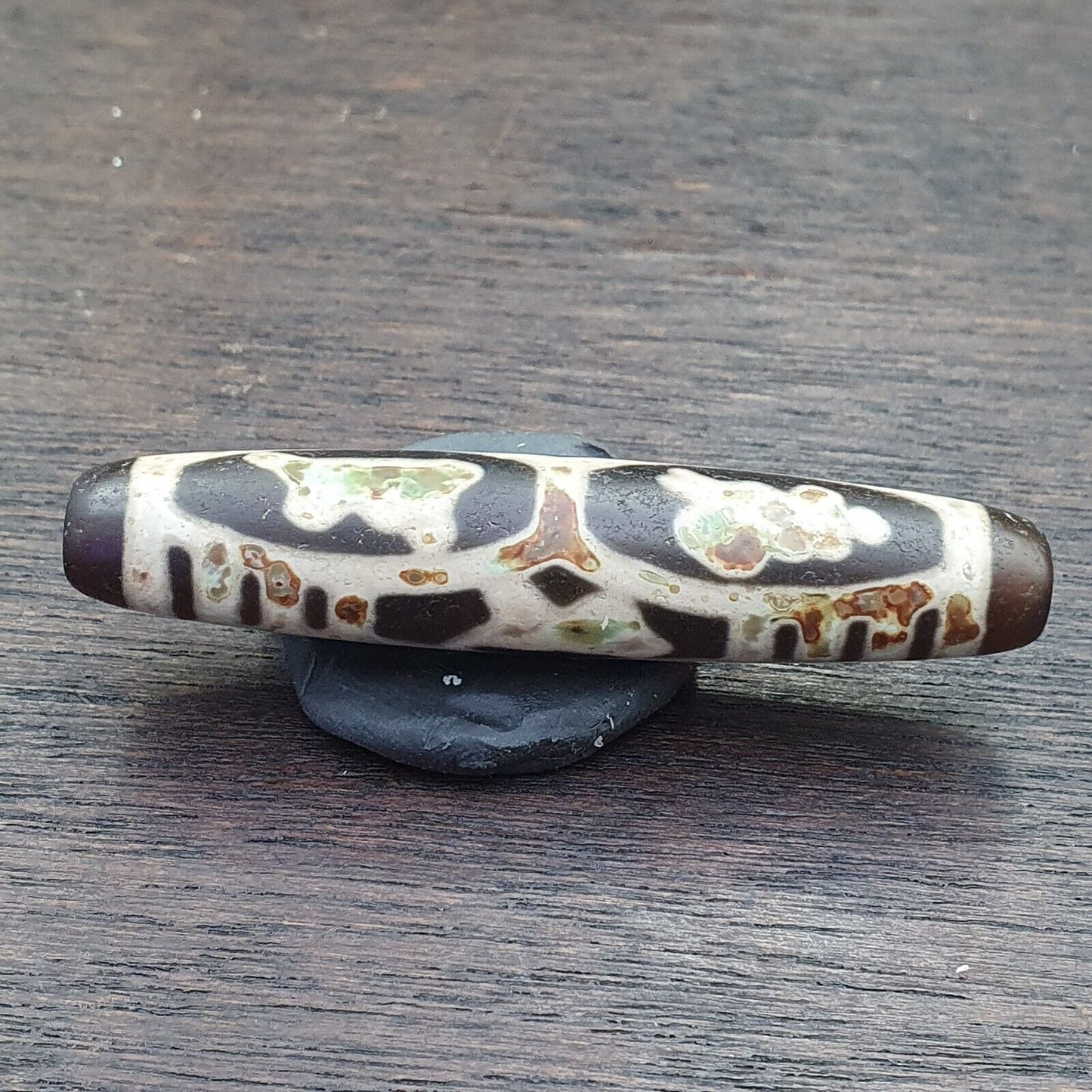 非常獨特的複古老西藏瑪瑙眼睛瑪瑙石天珠護身符
