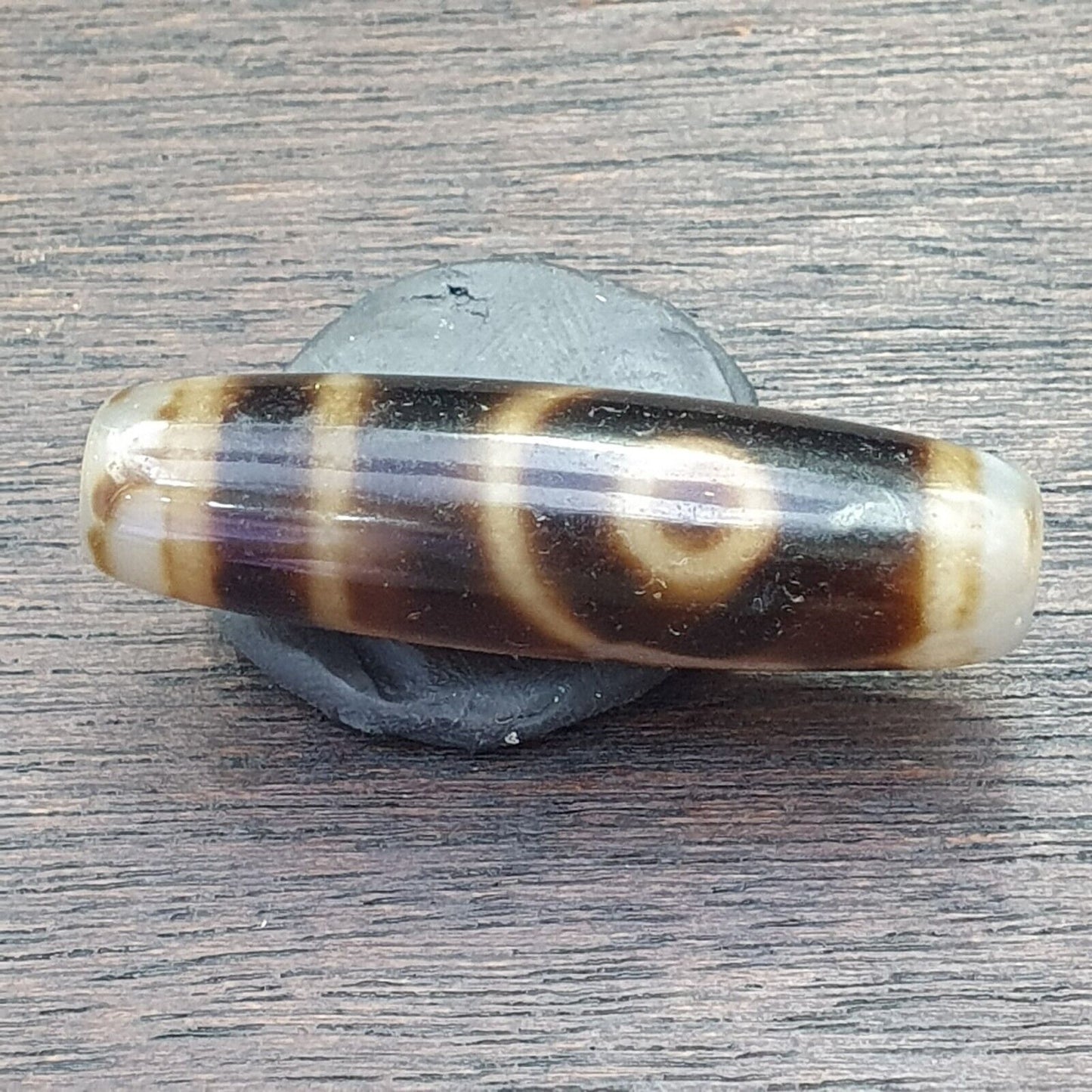Vintage Alter Indo Himalayn Tibetischer Achat 2 Augen Achat Stein Dzi Perlen Amulett 