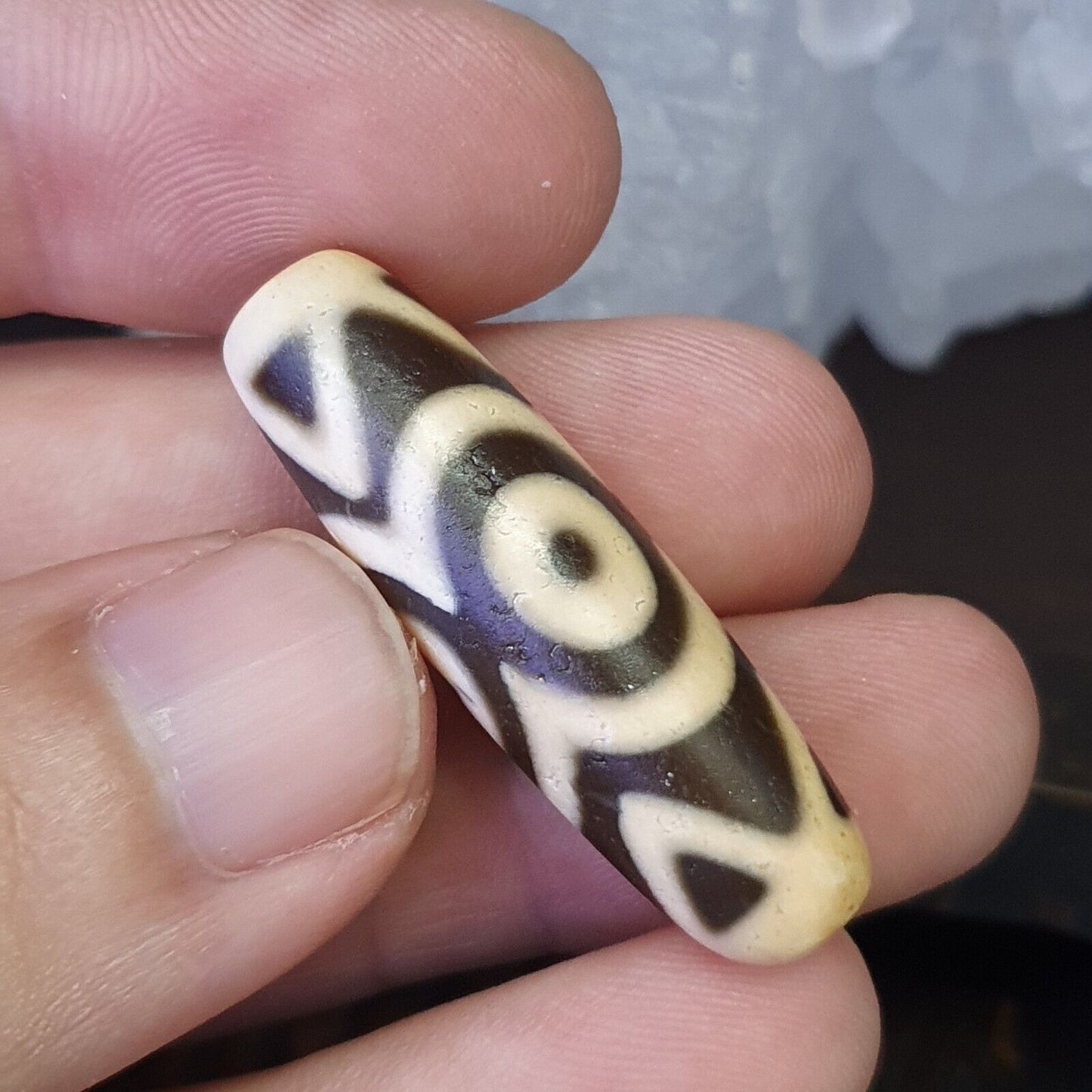 復古老印度西藏瑪瑙眼睛瑪瑙石天珠護身符