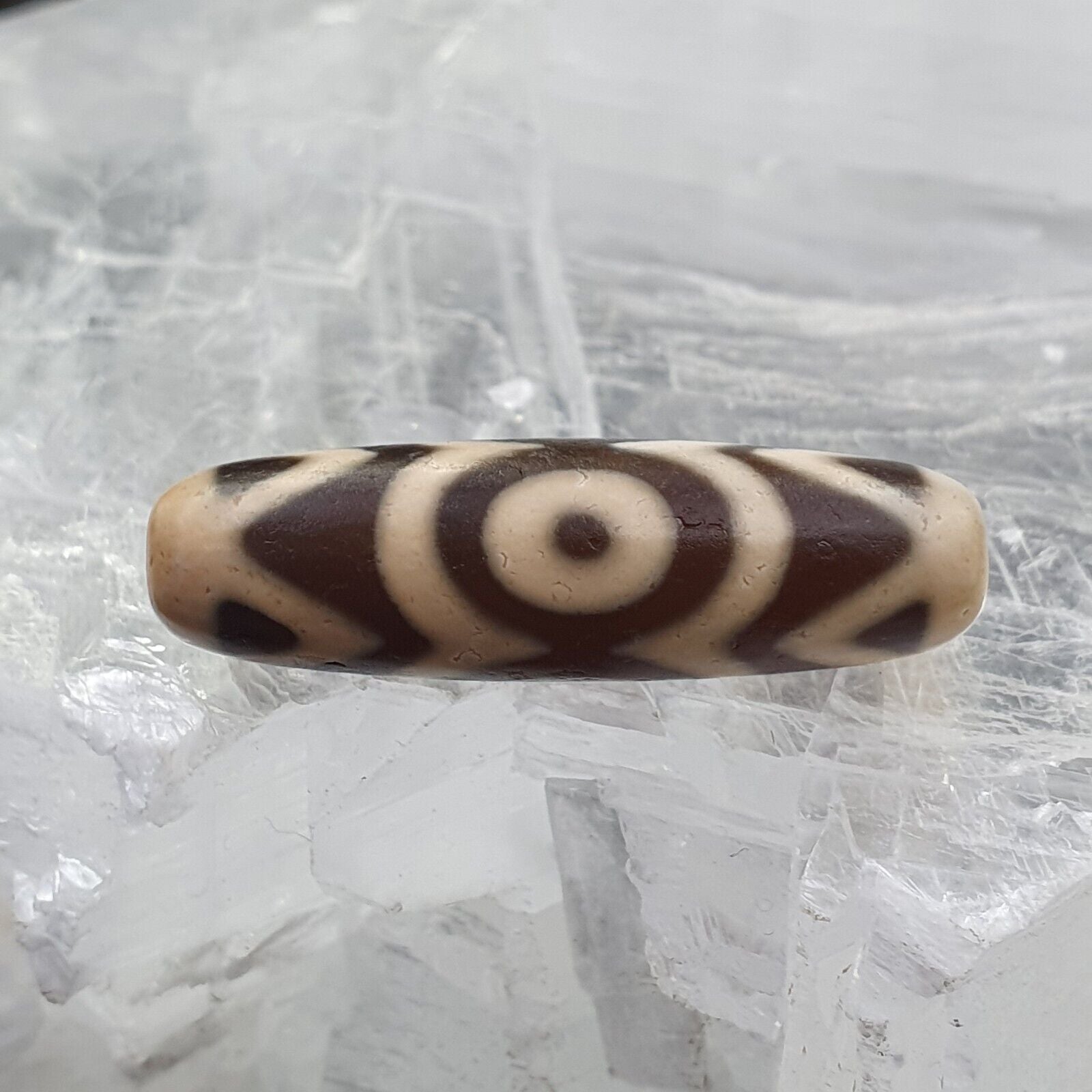 Vintage Old Indo Tibetan Agate  Eyes Agate stone Dzi Bead Amulet