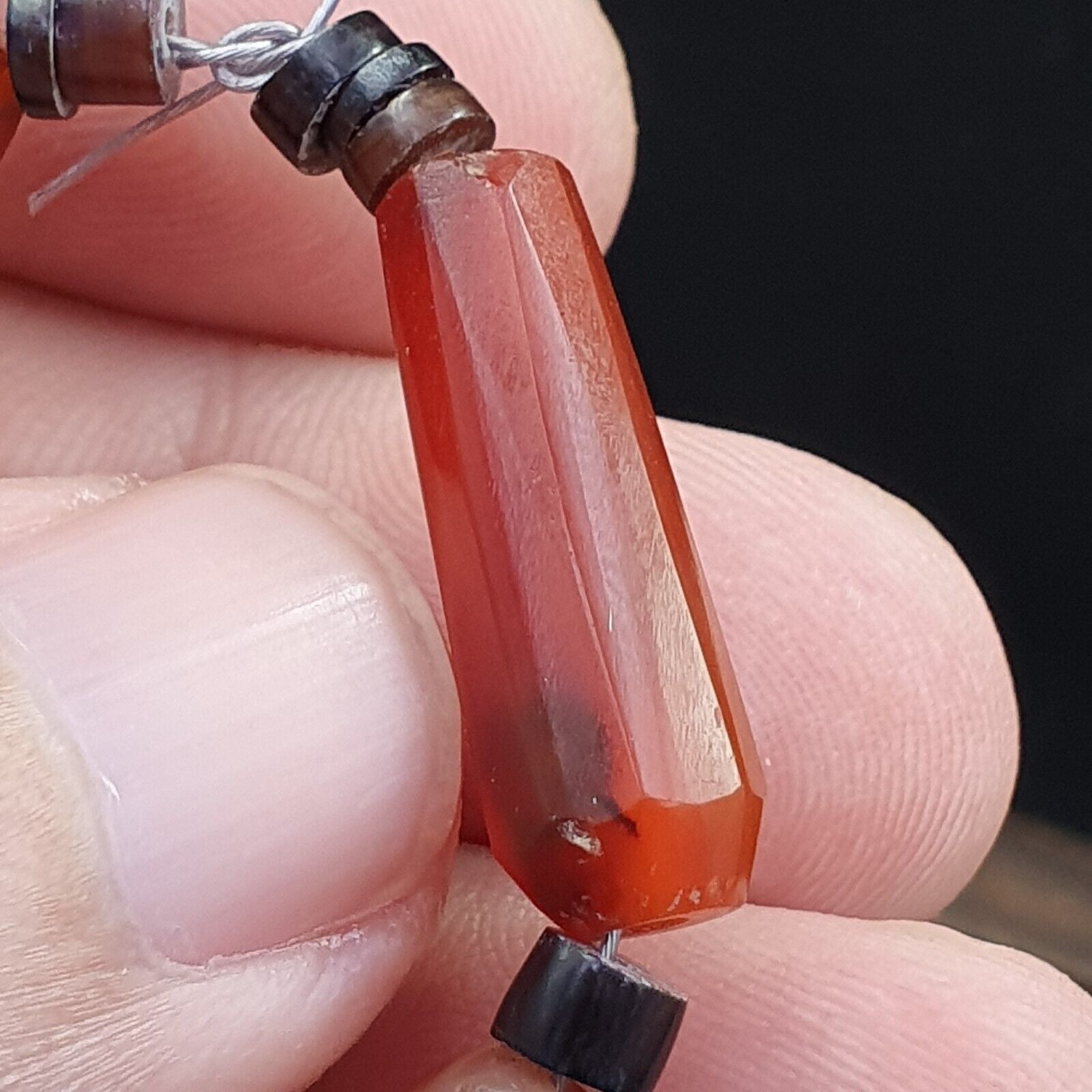 Antique Beads Lot 5 Agate Pendent Old Himalayan Tibetan African AGATE Bead