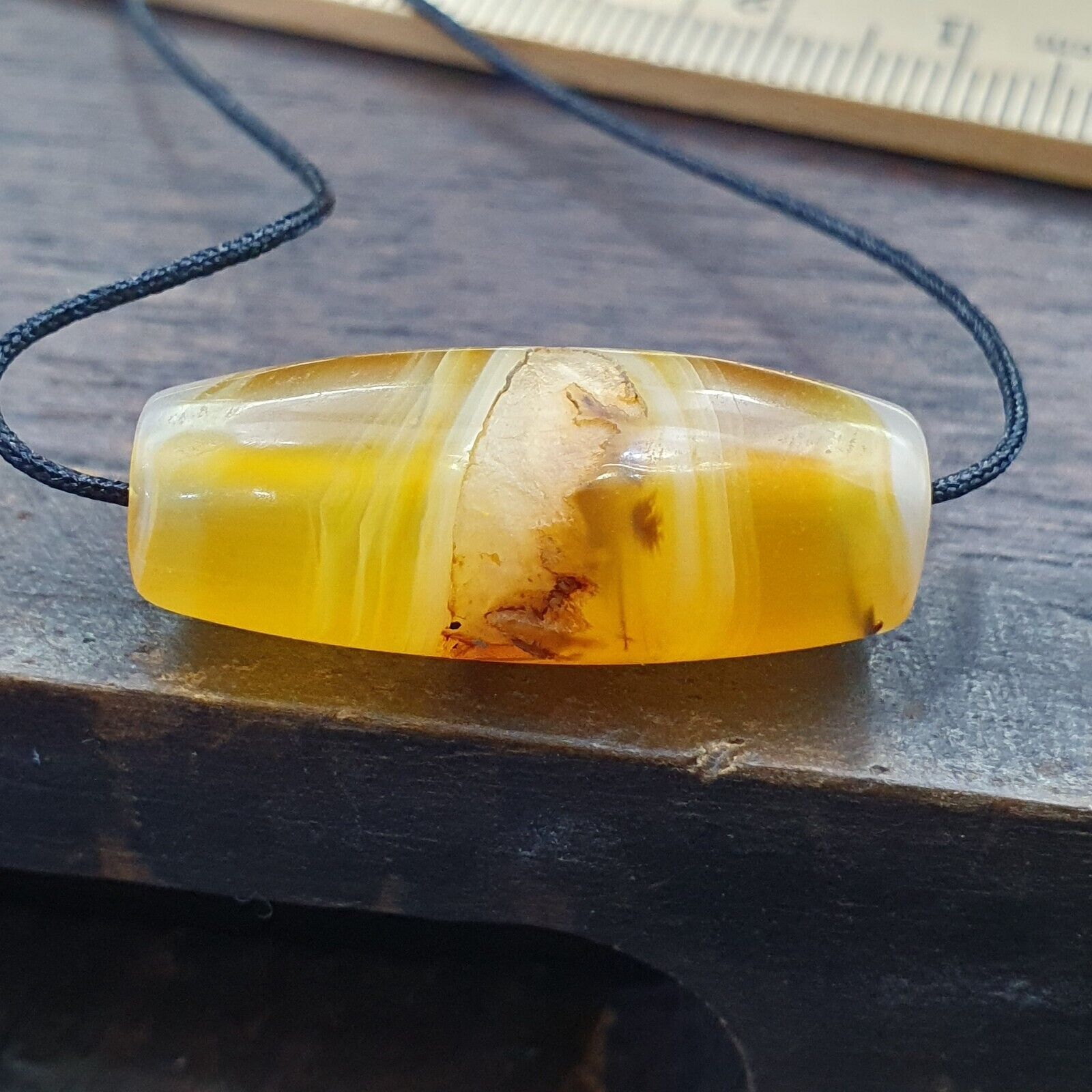 Antique Old Middle Eastern Persian Agate Natural Eye Agate Bead AMD-9