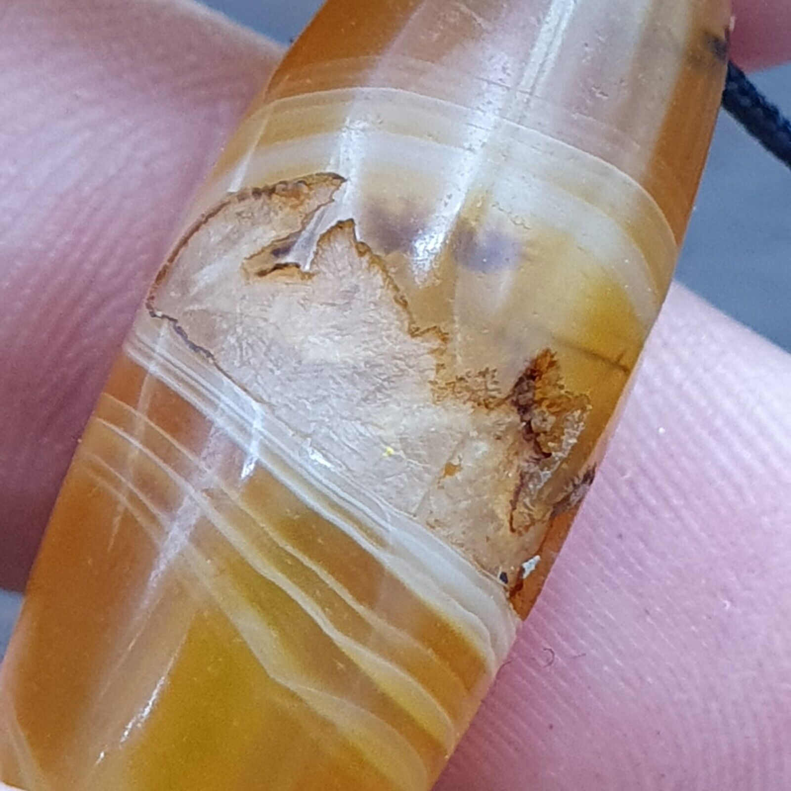 Antique Old Middle Eastern Persian Agate Natural Eye Agate Bead AMD-9