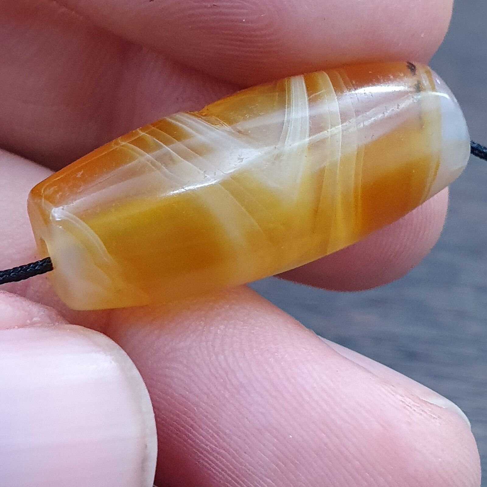 Antique Old Middle Eastern Persian Agate Natural Eye Agate Bead AMD-9
