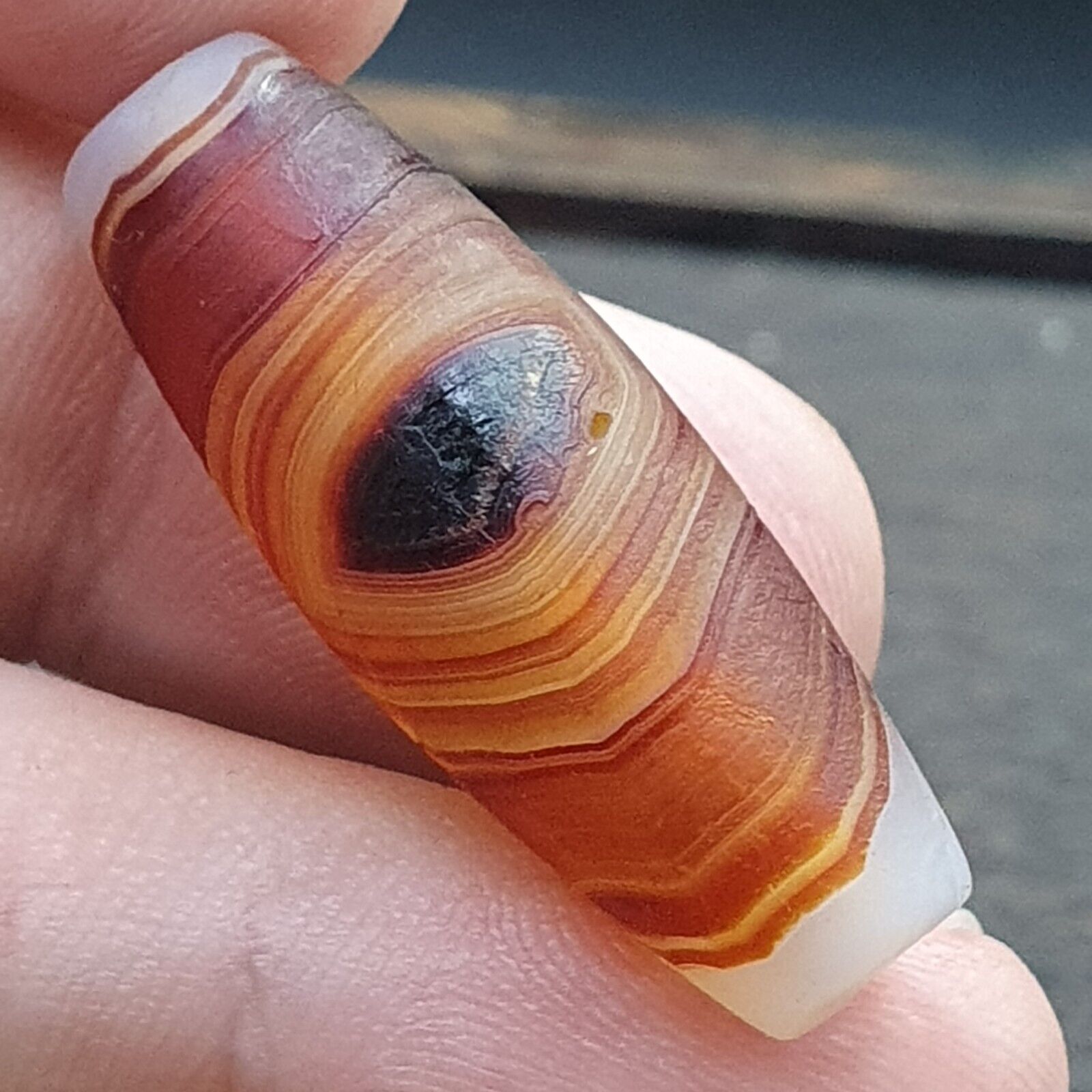 Antique Old Middle Eastern Persian Agate Natural Eye Agate Bead AMD-10