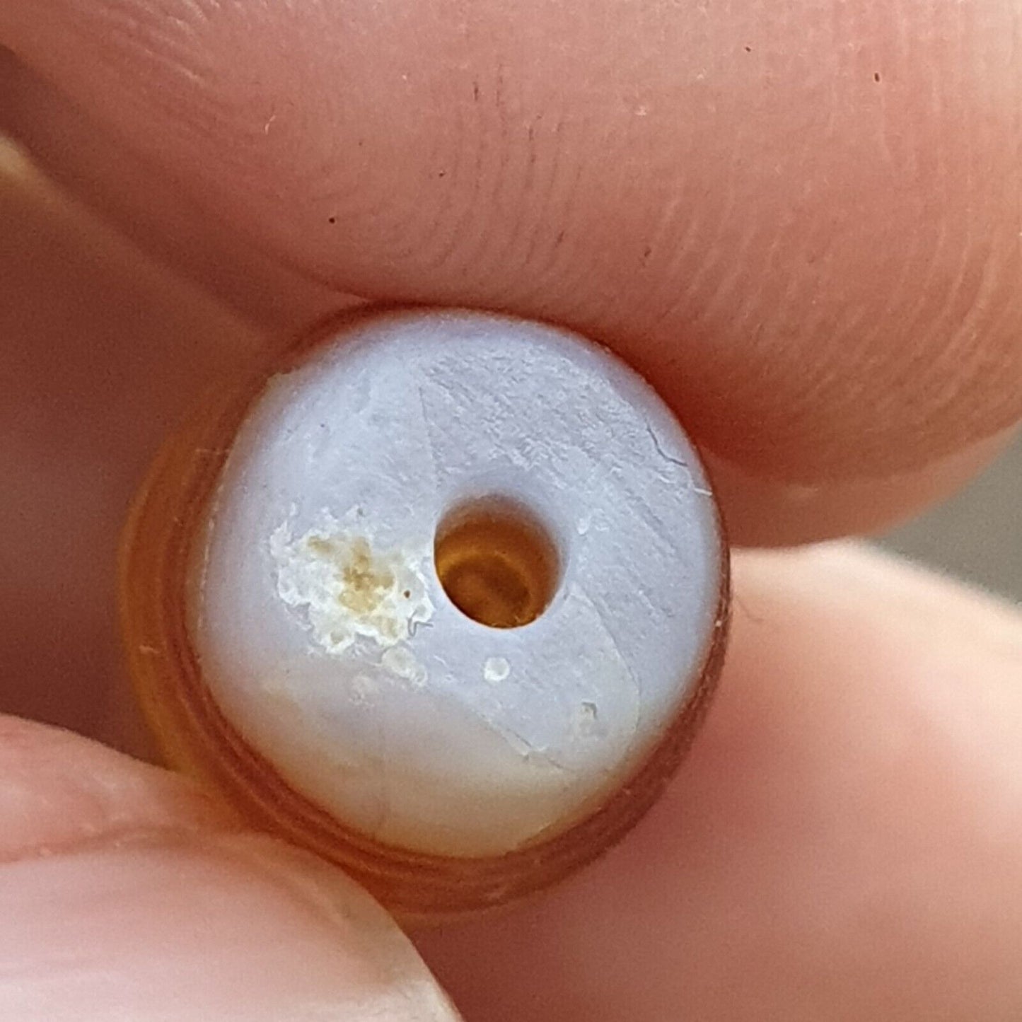 Antiker alter persischer Achat aus dem Nahen Osten, natürliche Augenachatperle AMD-10