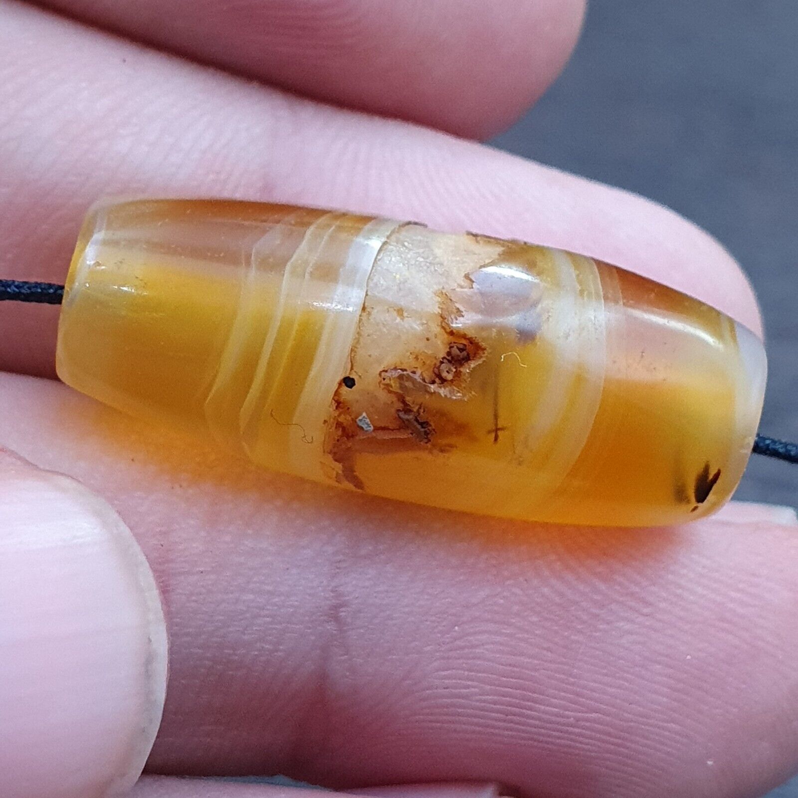 Antique Old Middle Eastern Persian Agate Natural Eye Agate Bead AMD-9