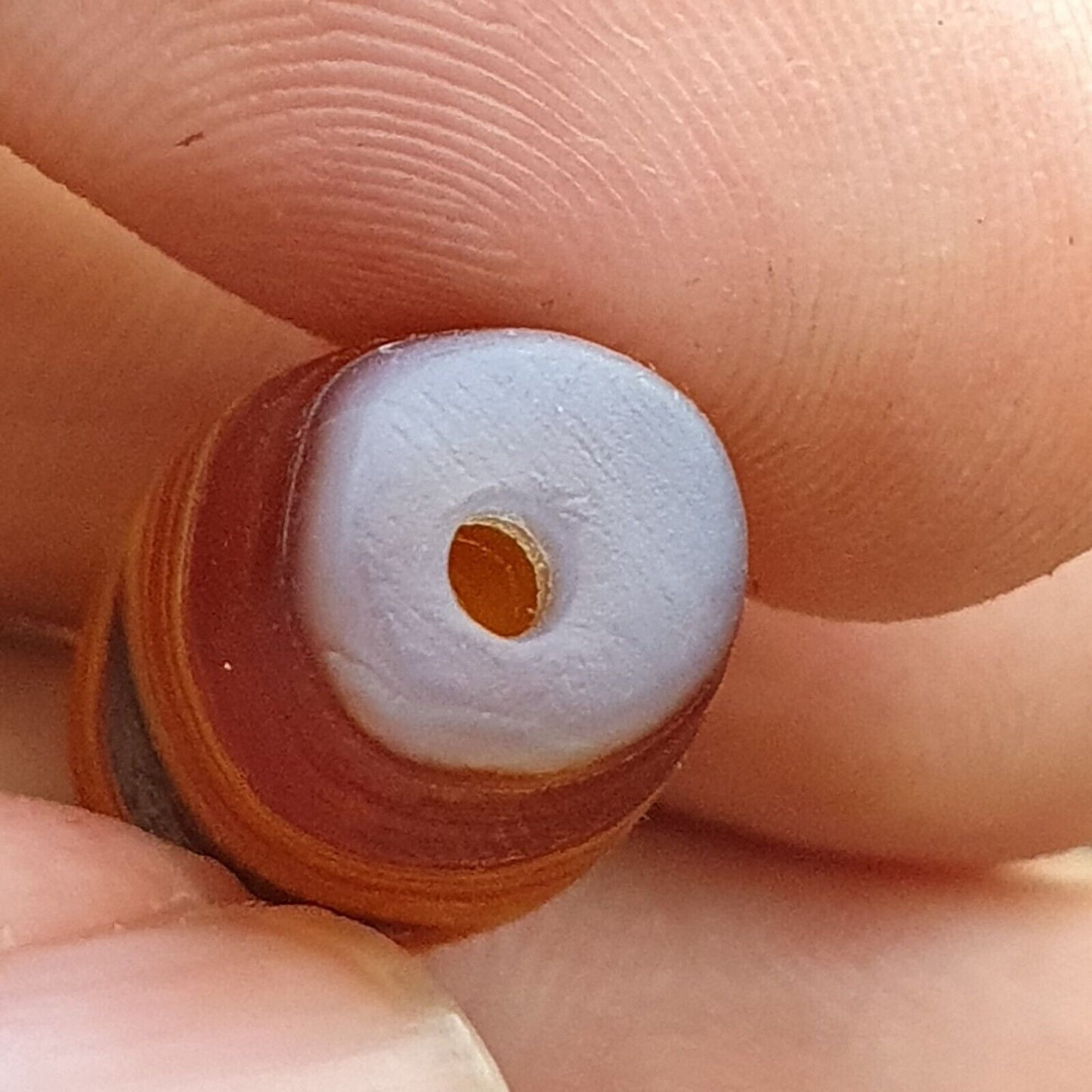 Antiker alter persischer Achat aus dem Nahen Osten, natürliche Augenachatperle AMD-10