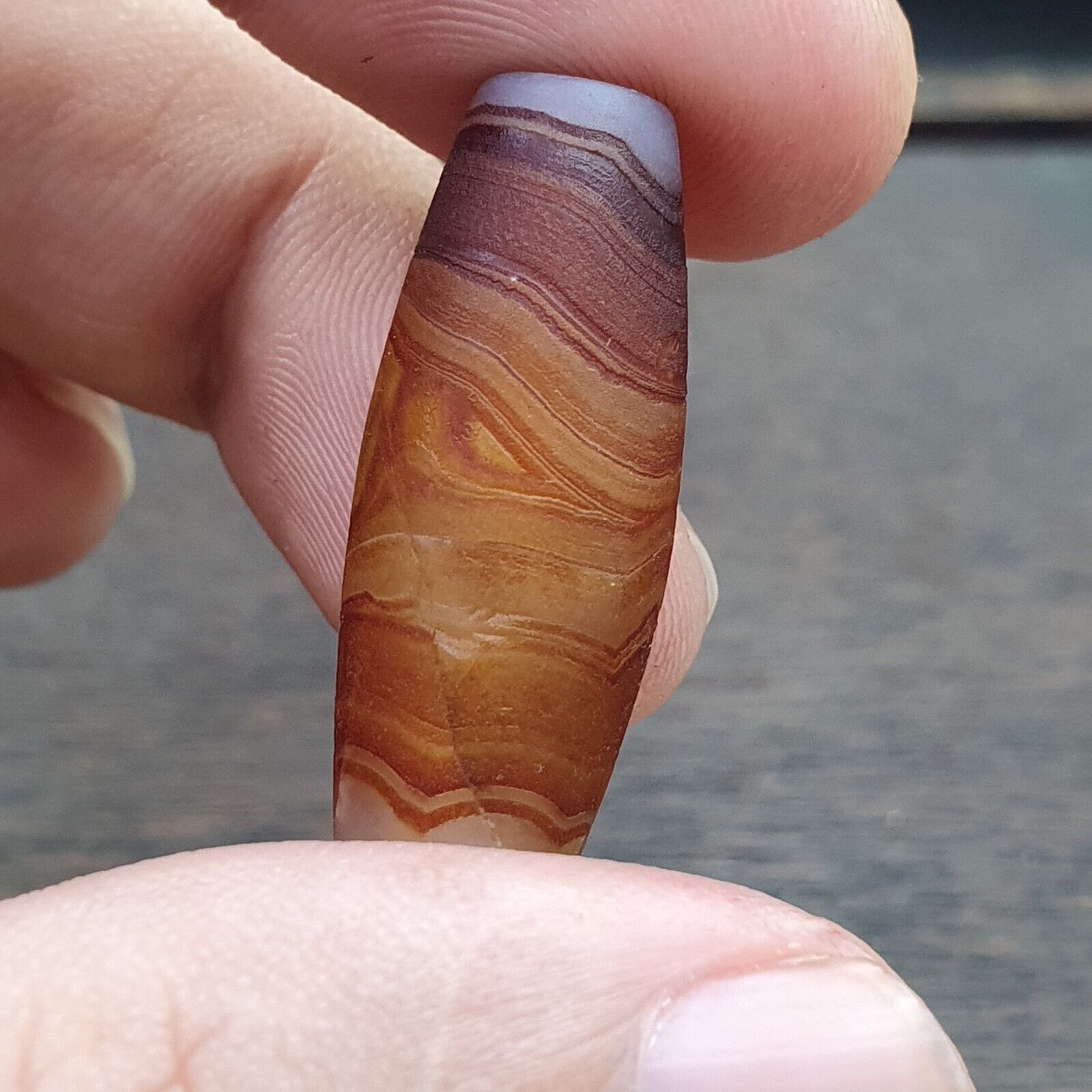 Antique Old Middle Eastern Persian Agate Natural Eye Agate Bead AMD-10