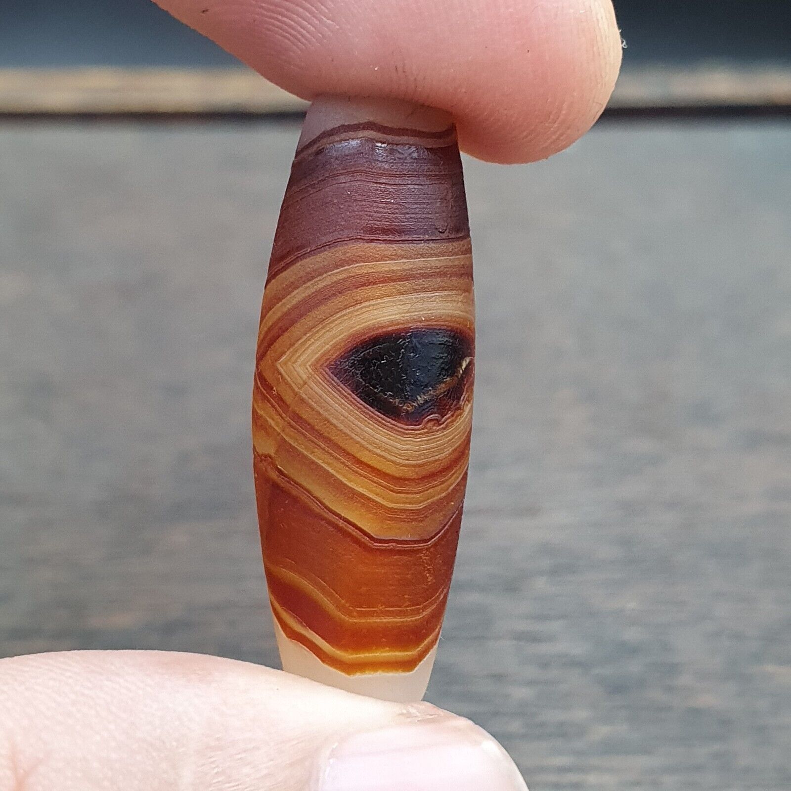 Antique Old Middle Eastern Persian Agate Natural Eye Agate Bead AMD-10