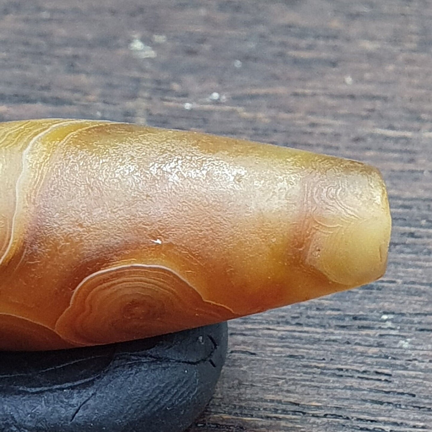Antiker persischer Achat aus dem Nahen Osten, natürliches Auge in Achatperle AMD-4