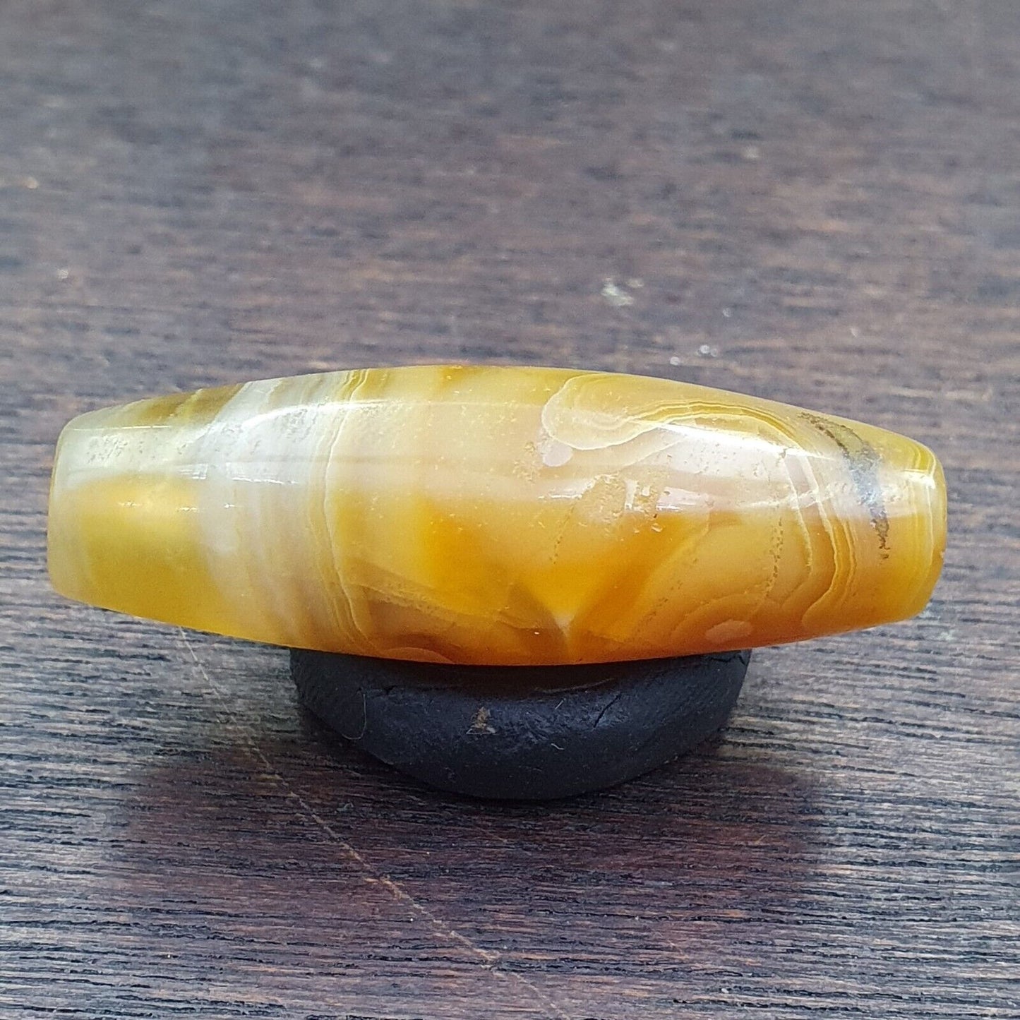 Antike kristallisierende persische Achat-Perle aus dem Nahen Osten, natürliche Achatperle AMD-3
