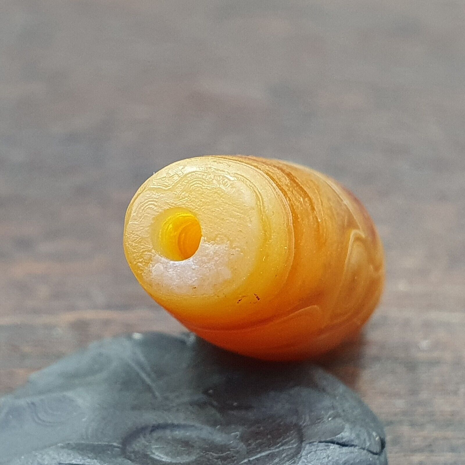 Antique Middle Eastern Persian Agate Natural  Eye In Agate Bead AMD-4