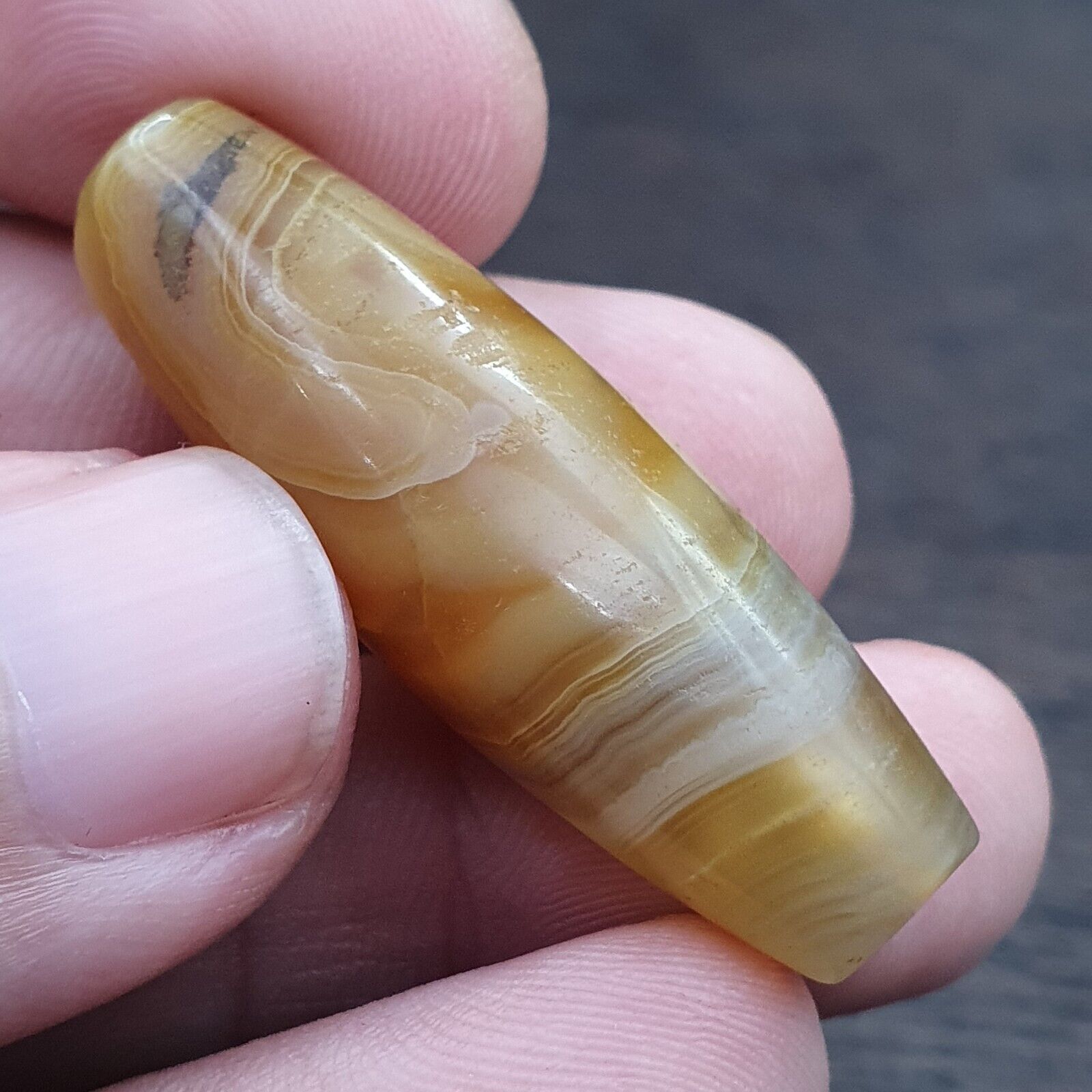 Antique Crystalize Middle Eastern Persian Agate Natural Agate Bead AMD-3