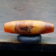 Antique Middle Eastern Persian Agate Natural Druzy Eye In Agate Bead AMD-5
